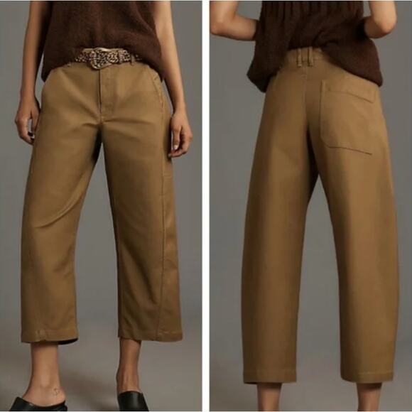 Anthropologie Maeve Barrel green chino Pants - Picture 1 of 5